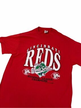 VTG Cincinnati Reds World Series 1990 Champions Men’s XL Red Single Stitch